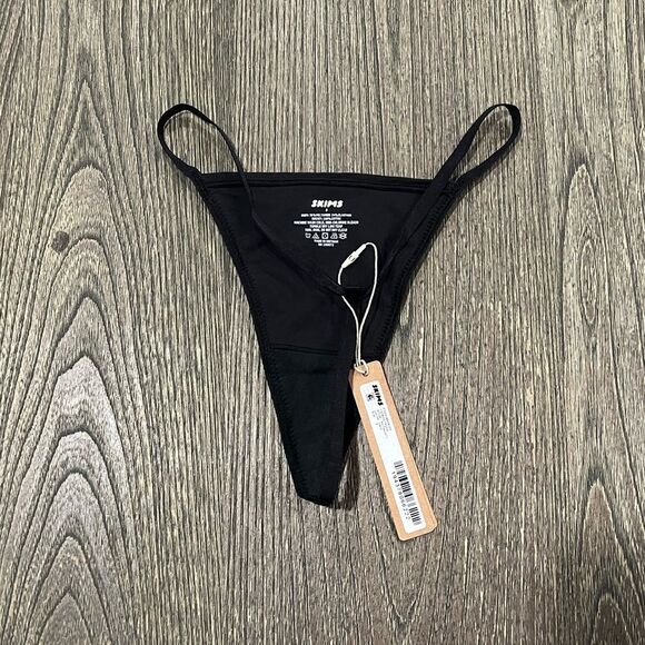NWT Skims Fits Everybody T-String Thong Back Underwear Quick-Dry Onyx Size S - Picture 4 of 4